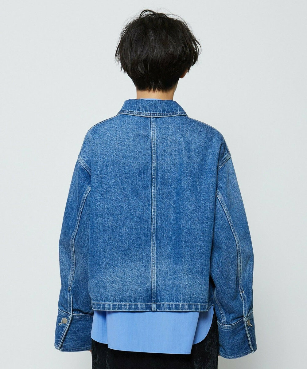 feerique feerique ヴィンテージライクワイドデニムジャケット ブルー