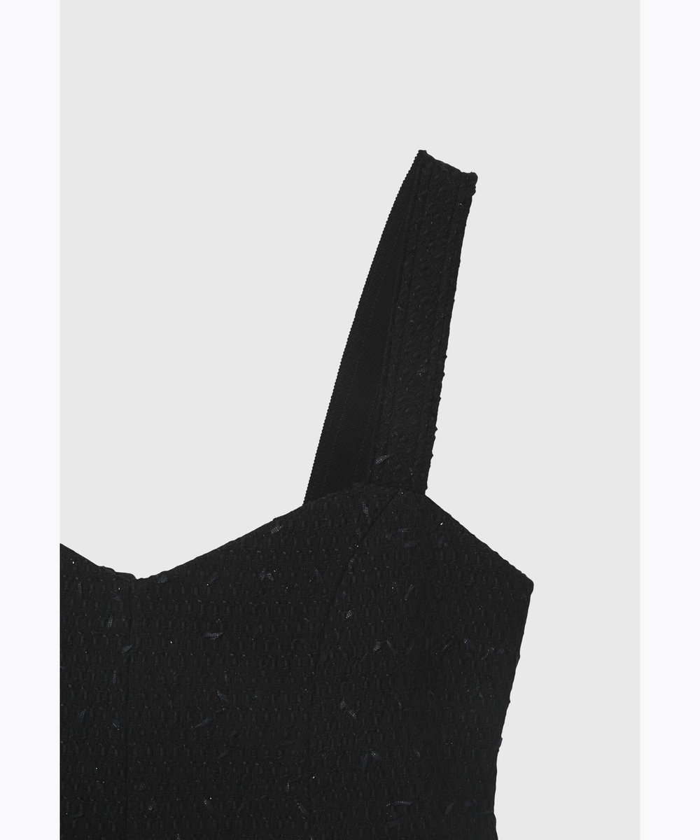 DÉPAREILLÉ TAPE YARN TWEED BUSTIER / テープヤーンツィードビスチェ ブラック