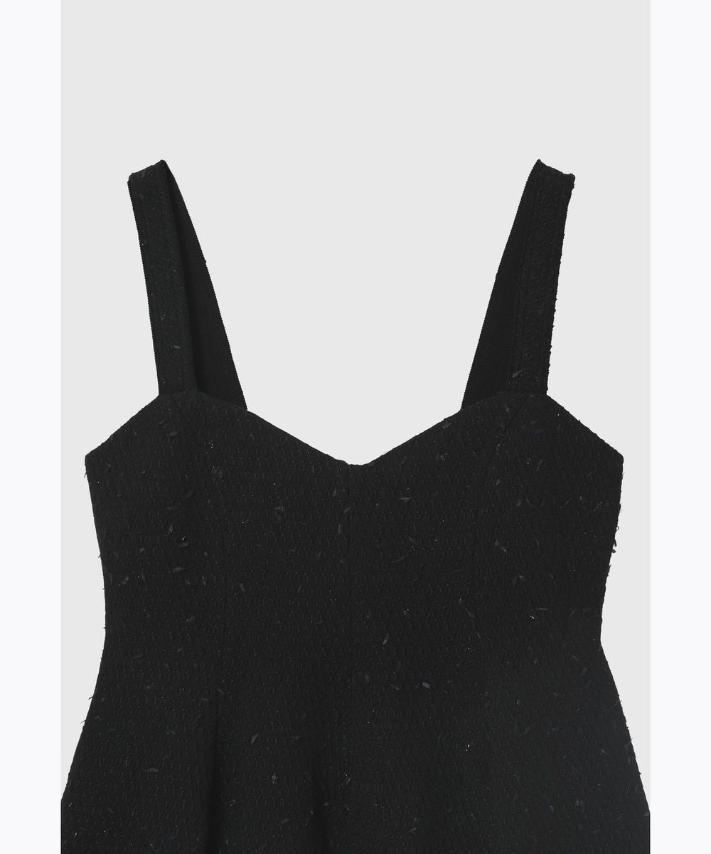 DÉPAREILLÉ TAPE YARN TWEED BUSTIER / テープヤーンツィードビスチェ ブラック
