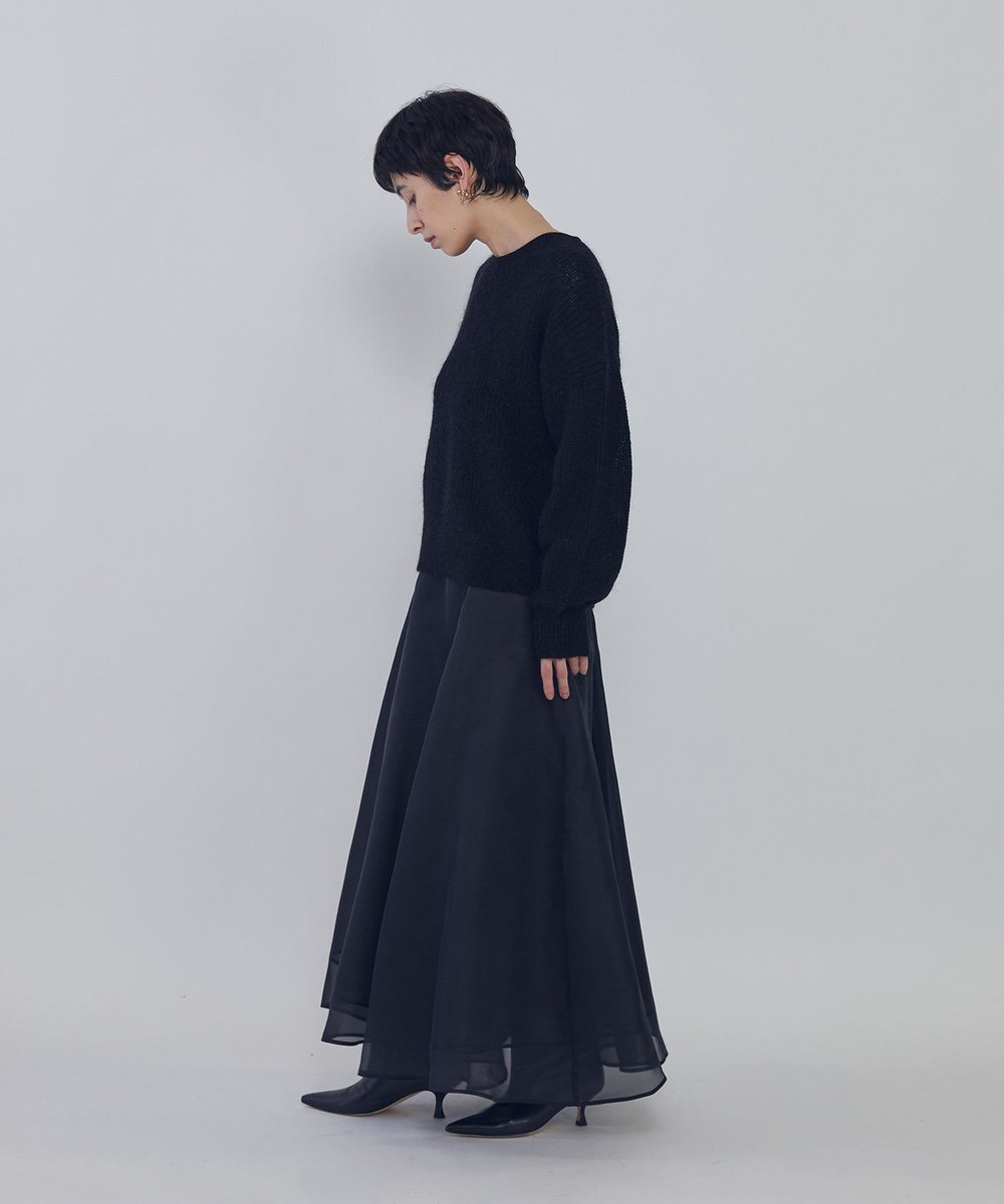1er Arrondissement オーガンジースカート ブラック