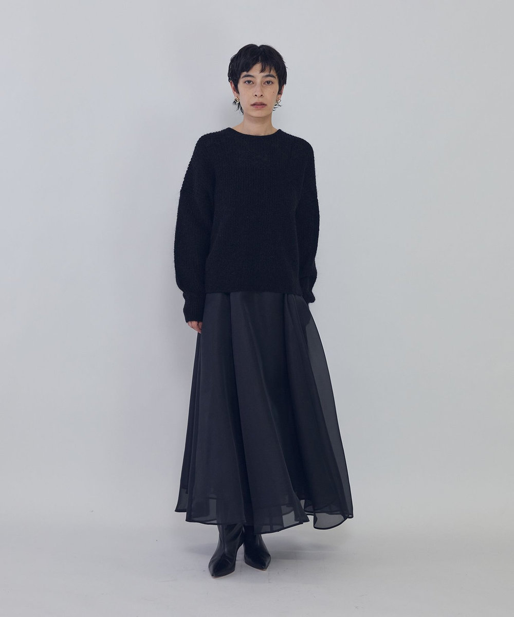 1er Arrondissement オーガンジースカート ブラック
