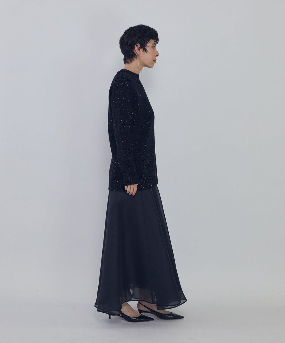 1er Arrondissement オーガンジースカート ブラック