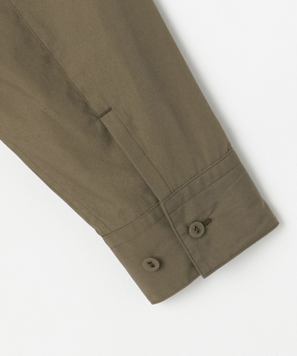 L'EQUIPE GREEN コットンタイプライタークロップドシャツ カーキ