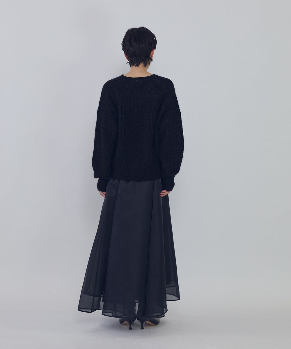 1er Arrondissement オーガンジースカート ブラック