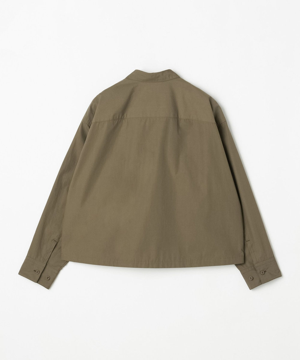 L'EQUIPE GREEN コットンタイプライタークロップドシャツ カーキ