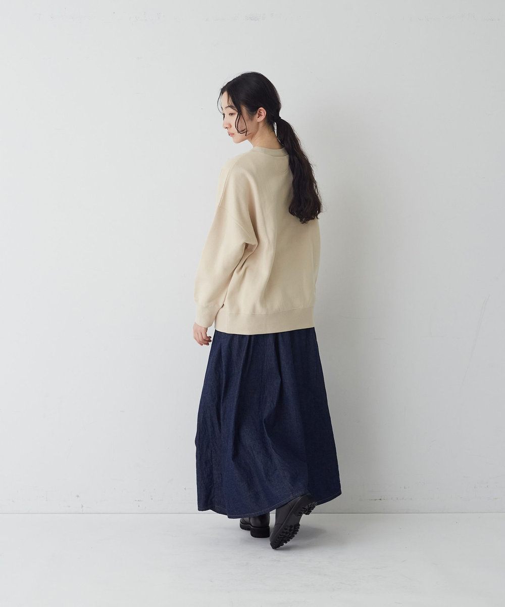 congés payés ADIEU TRISTESSE 《ナガノチサトさんコラボ》裏毛プルオーバー ベージュ