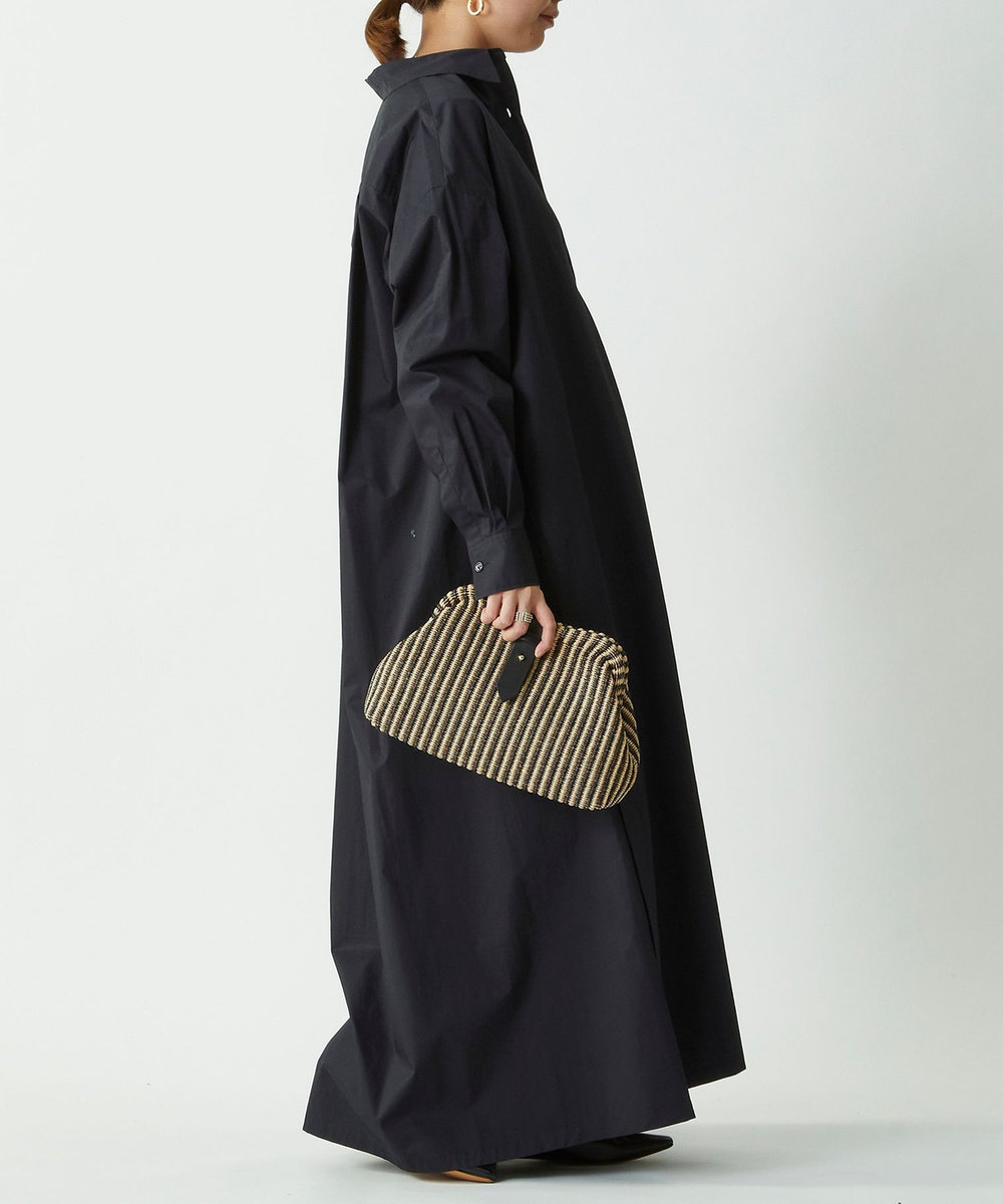 1er Arrondissement ハイポリコットンシャツドレス ダークネイビー