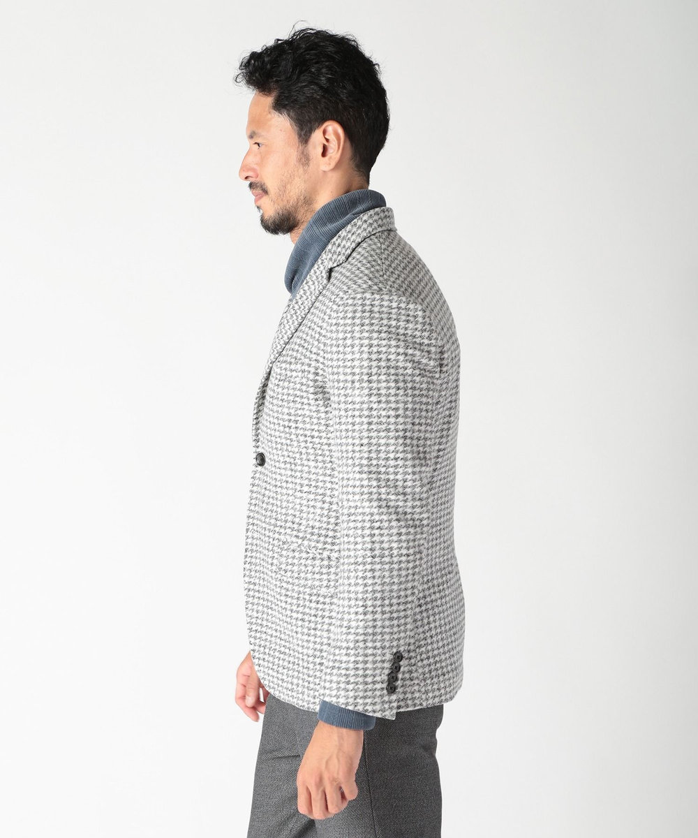 MEN'S BIGI 【RANIFICIO ROMA/ラニフィーチョローマ】ウールチェックジャージジャケット ホワイト