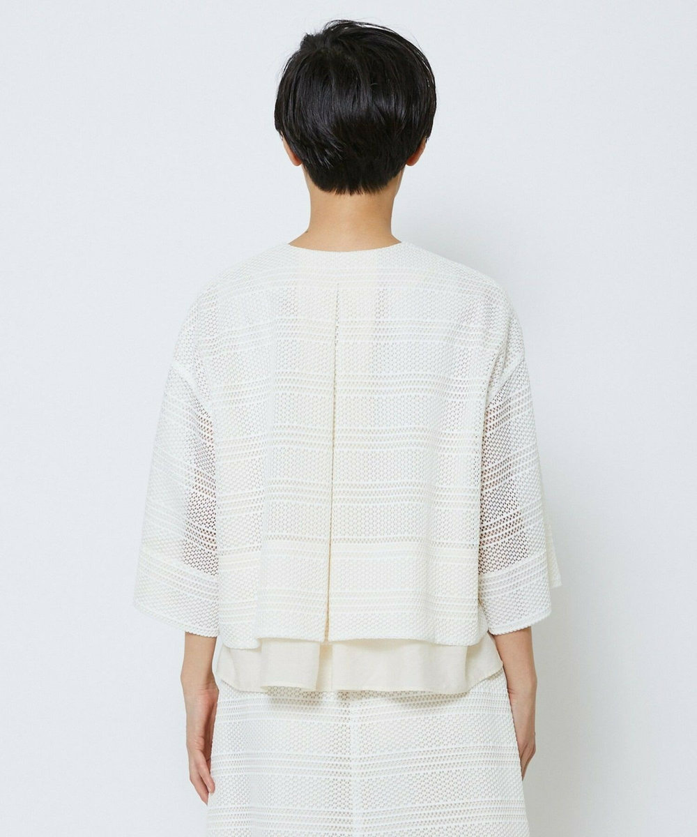 MOGA Collection MOGA Collection　ラッセルレースショートブルゾン ホワイト