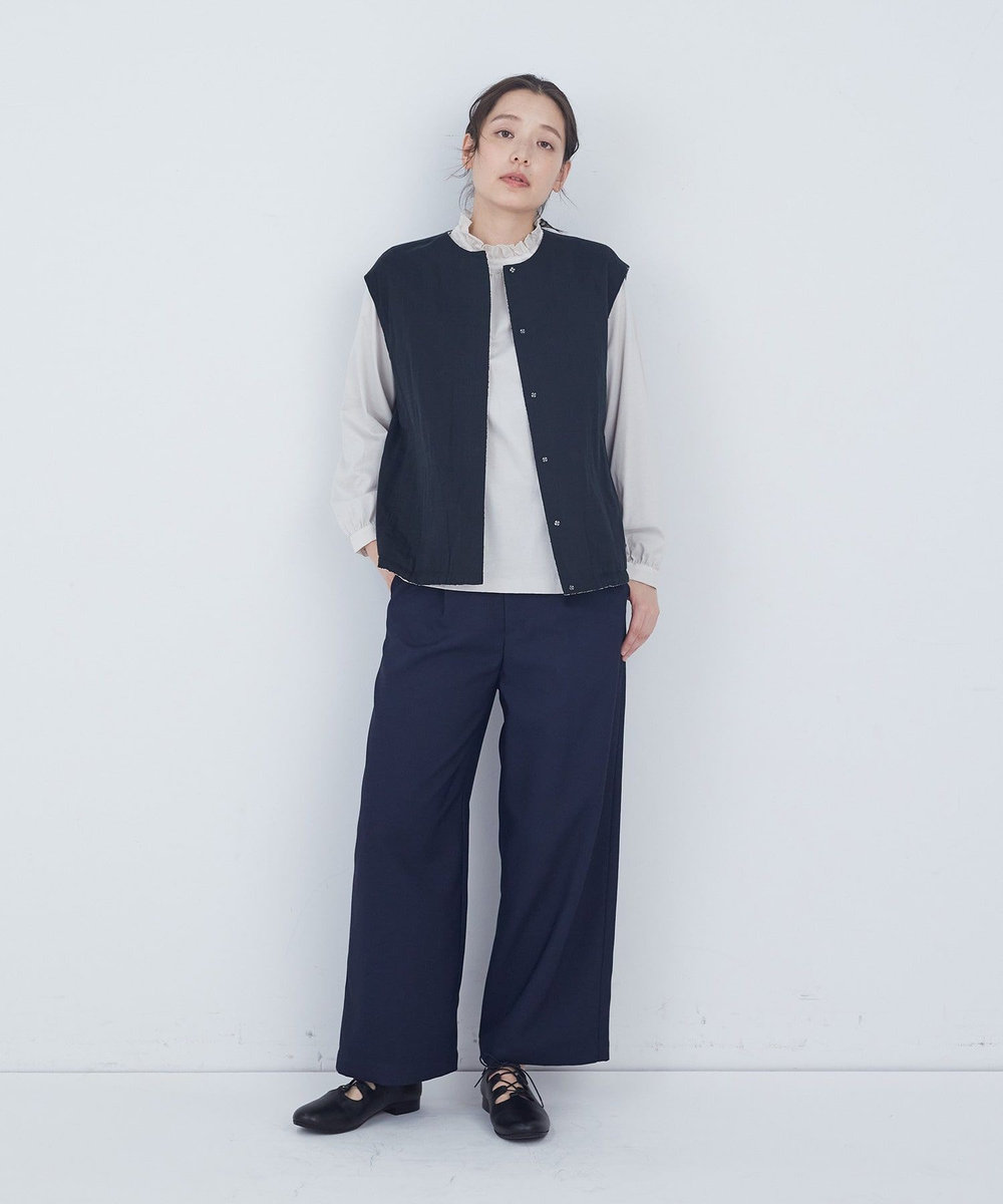 ADIEU TRISTESSE タックストレートパンツ ネイビー