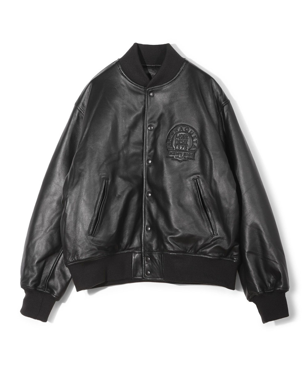 MEN'S BIGI 【50th Anniv . 中田 慎介】 SHEEP LEATHER STADIUM JAMPER ブラック