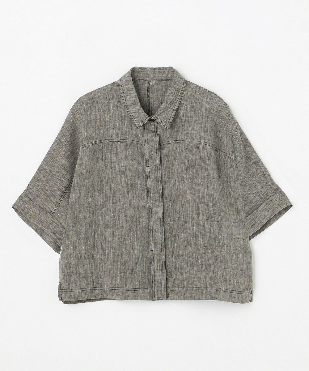 L'EQUIPE ［eclat 2026年5月号掲載商品］ヘンプ麻シャツ ブラック