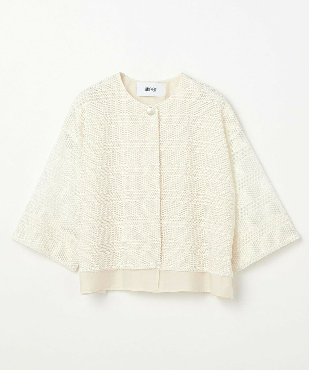 MOGA Collection MOGA Collection　ラッセルレースショートブルゾン ホワイト