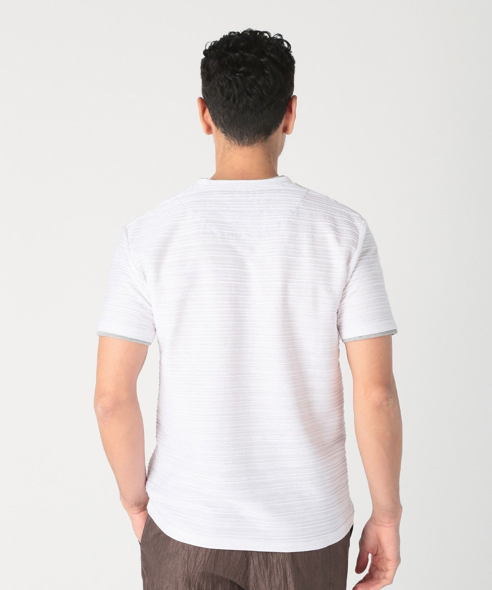 MEN'S BIGI スラブタック天竺素材Tシャツ＜吸水速乾＞ ホワイト