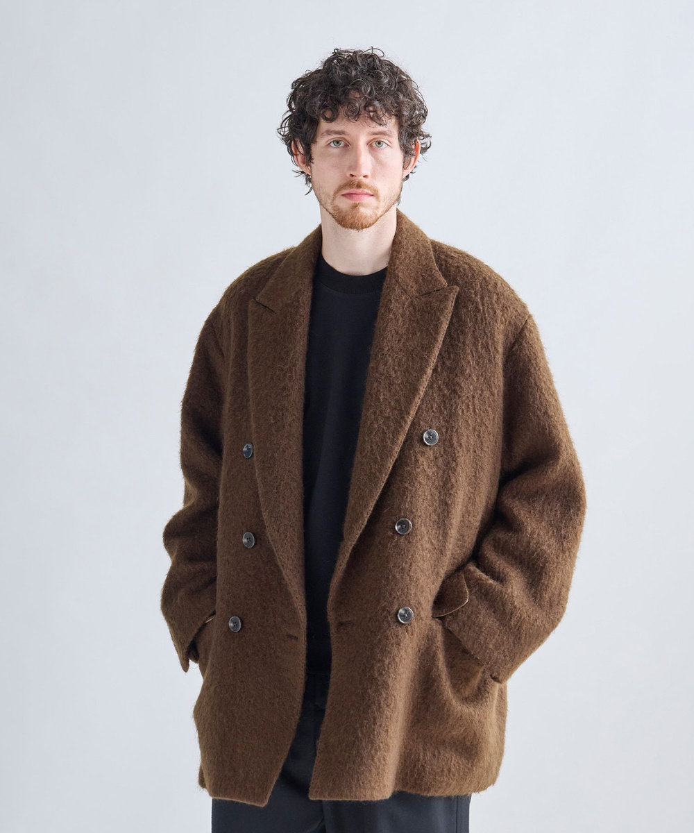 MEN'S BIGI 【BASED ON MEN'S BIGI HERITAGE】ブラウンシャギー コテージコート ブラウン