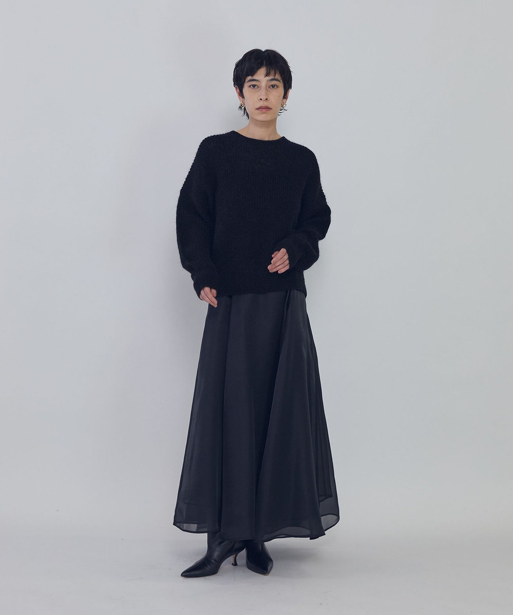 1er Arrondissement オーガンジースカート ブラック