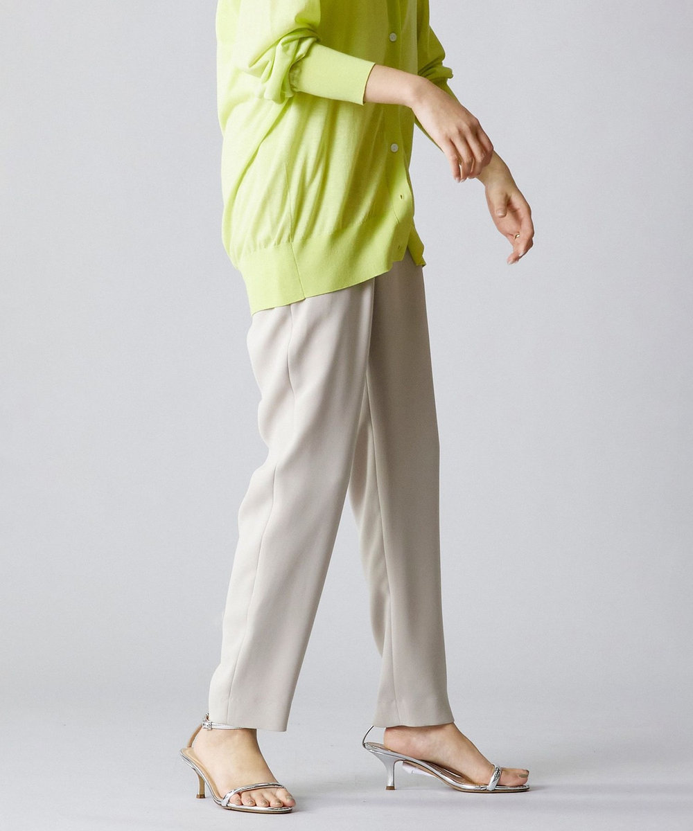 1er Arrondissement ダブルクロステーパードパンツ ベージュ