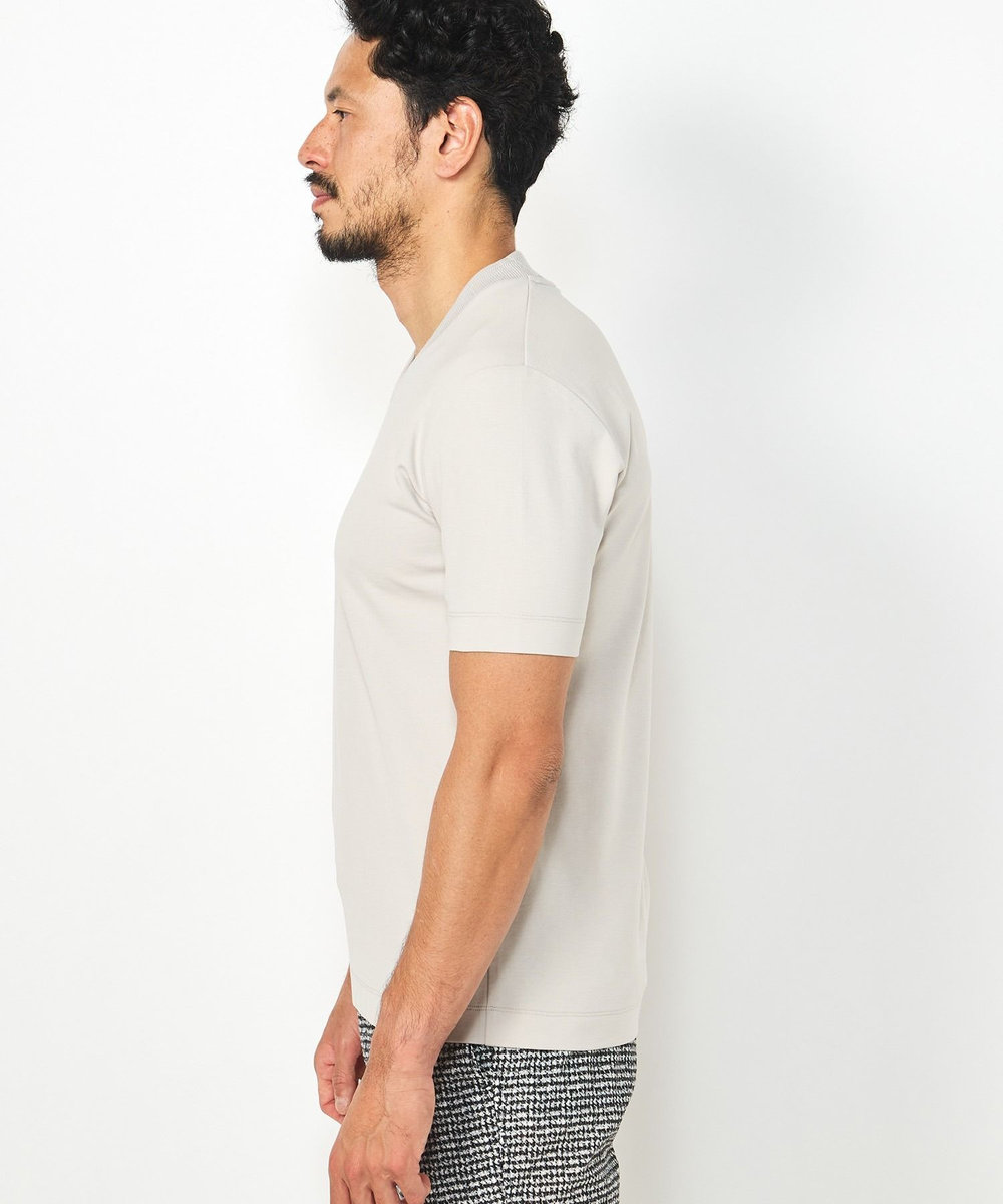 MEN'S BIGI 【ACTIVE TAILOR】シルケットスムースVネックTシャツ グレー