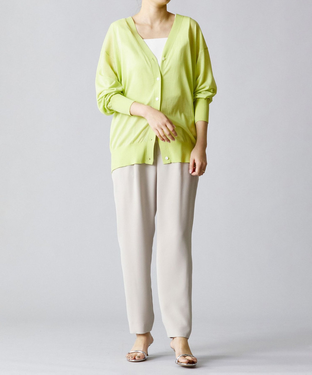 1er Arrondissement ダブルクロステーパードパンツ ベージュ