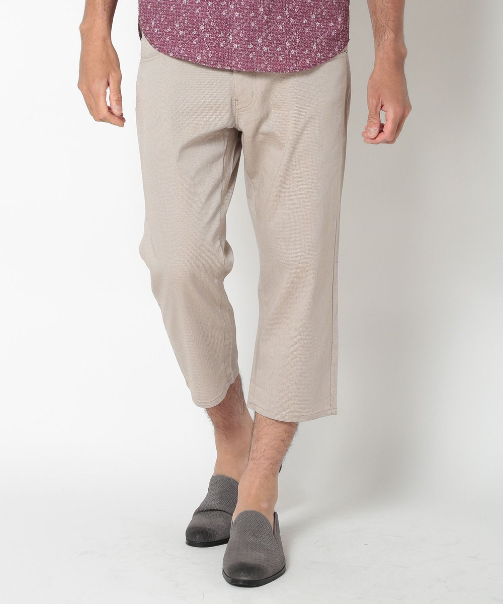 MEN'S BIGI COOLMAXドビーストレッチクロップドパンツ ベージュ