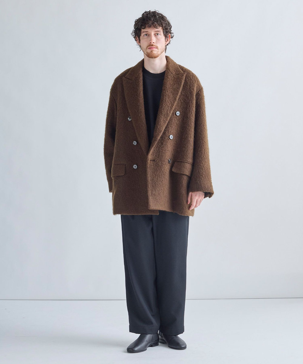 MEN'S BIGI 【BASED ON MEN'S BIGI HERITAGE】ブラウンシャギー コテージコート ブラウン
