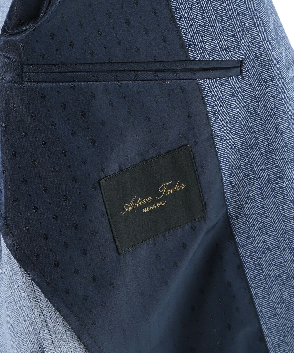 MEN'S BIGI ドットエアーメッシュプリントジャケット＜吸水速乾＞ ブルー