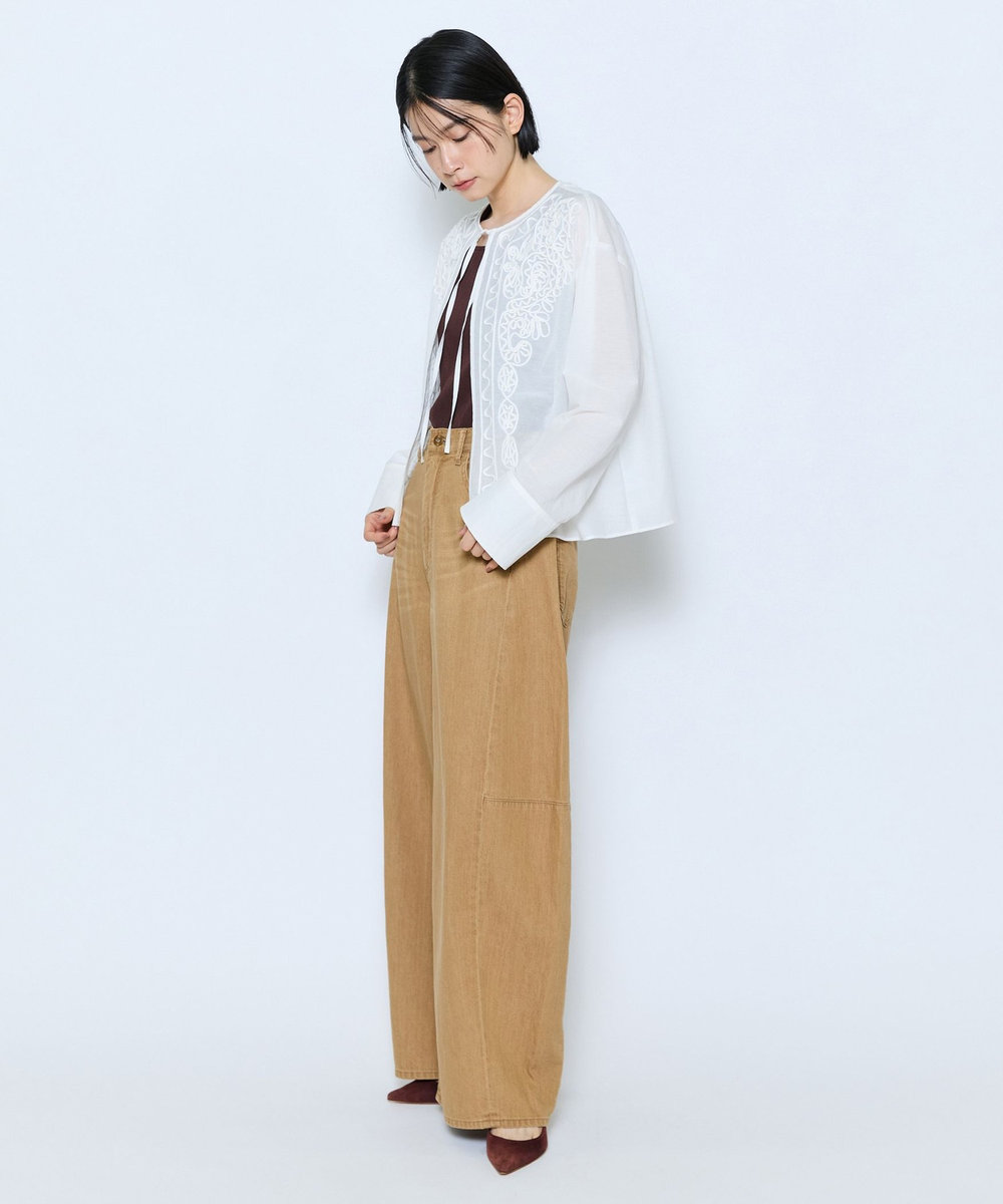 feerique feerique カラーコクーンシルエットデニム ブラウン