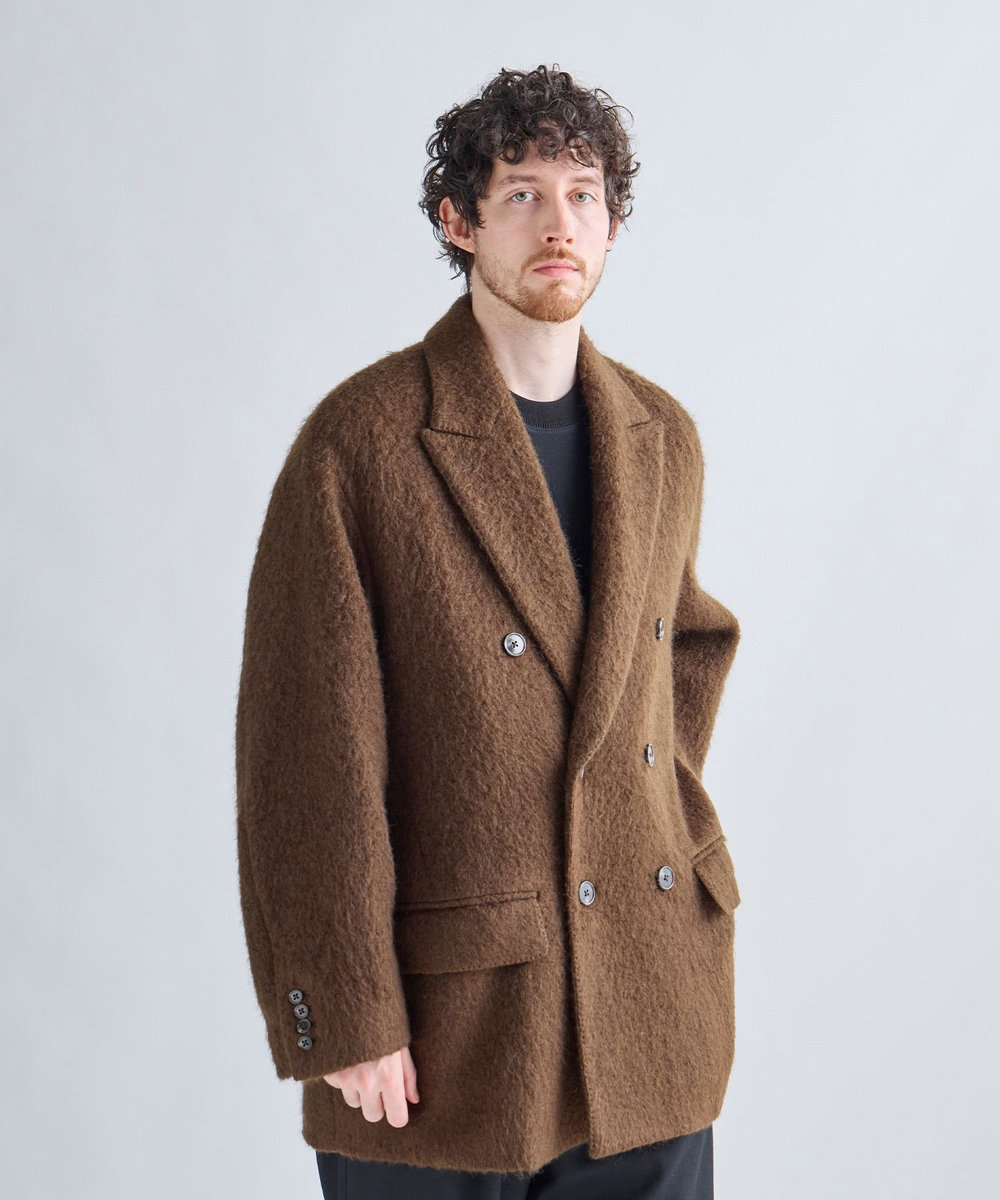 MEN'S BIGI 【BASED ON MEN'S BIGI HERITAGE】ブラウンシャギー コテージコート ブラウン