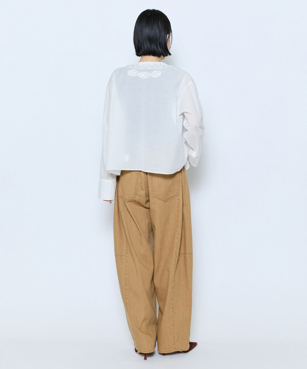 feerique feerique カラーコクーンシルエットデニム ブラウン