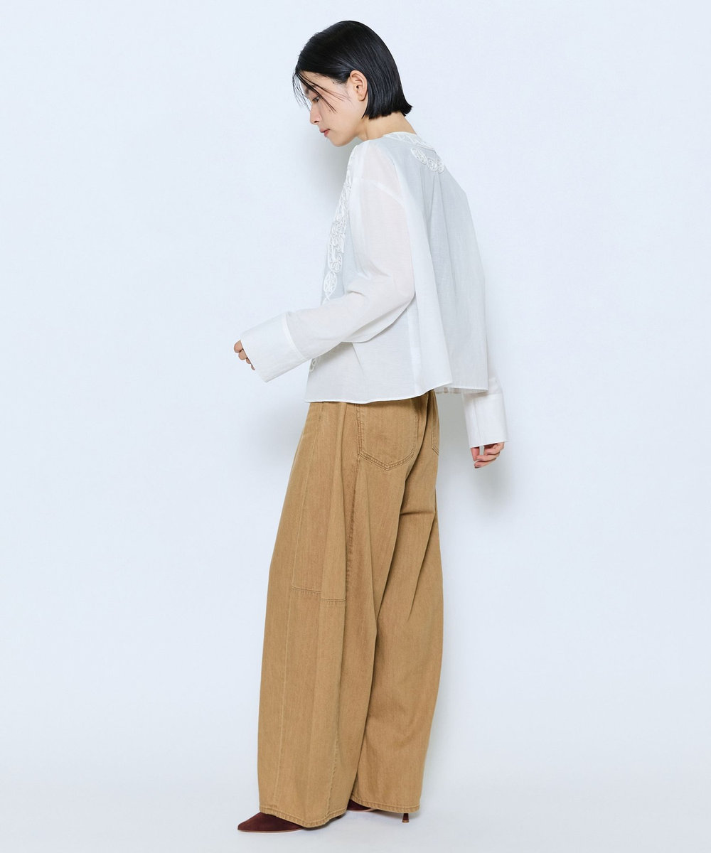 feerique feerique カラーコクーンシルエットデニム ブラウン