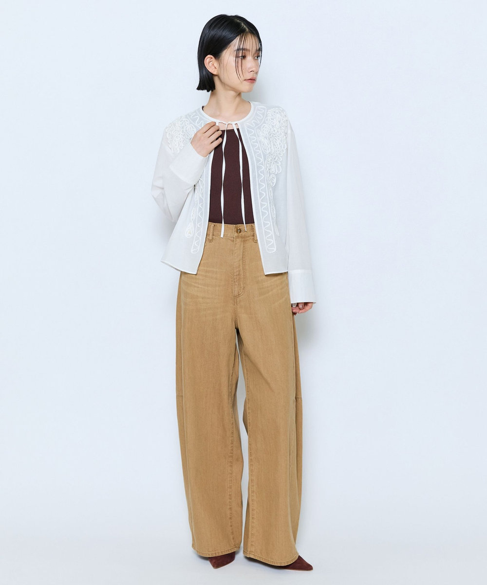 feerique feerique カラーコクーンシルエットデニム ブラウン