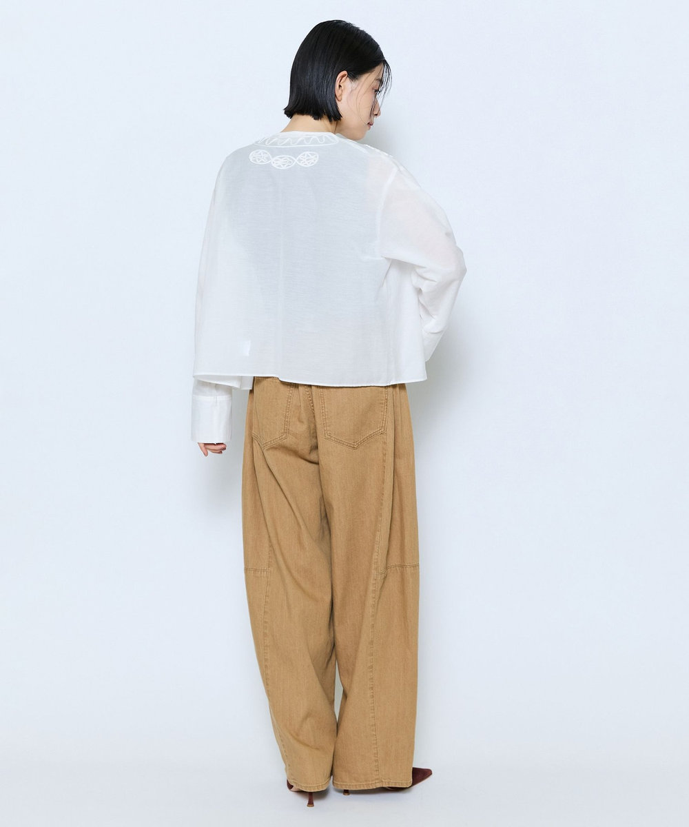 feerique feerique カラーコクーンシルエットデニム ブラウン