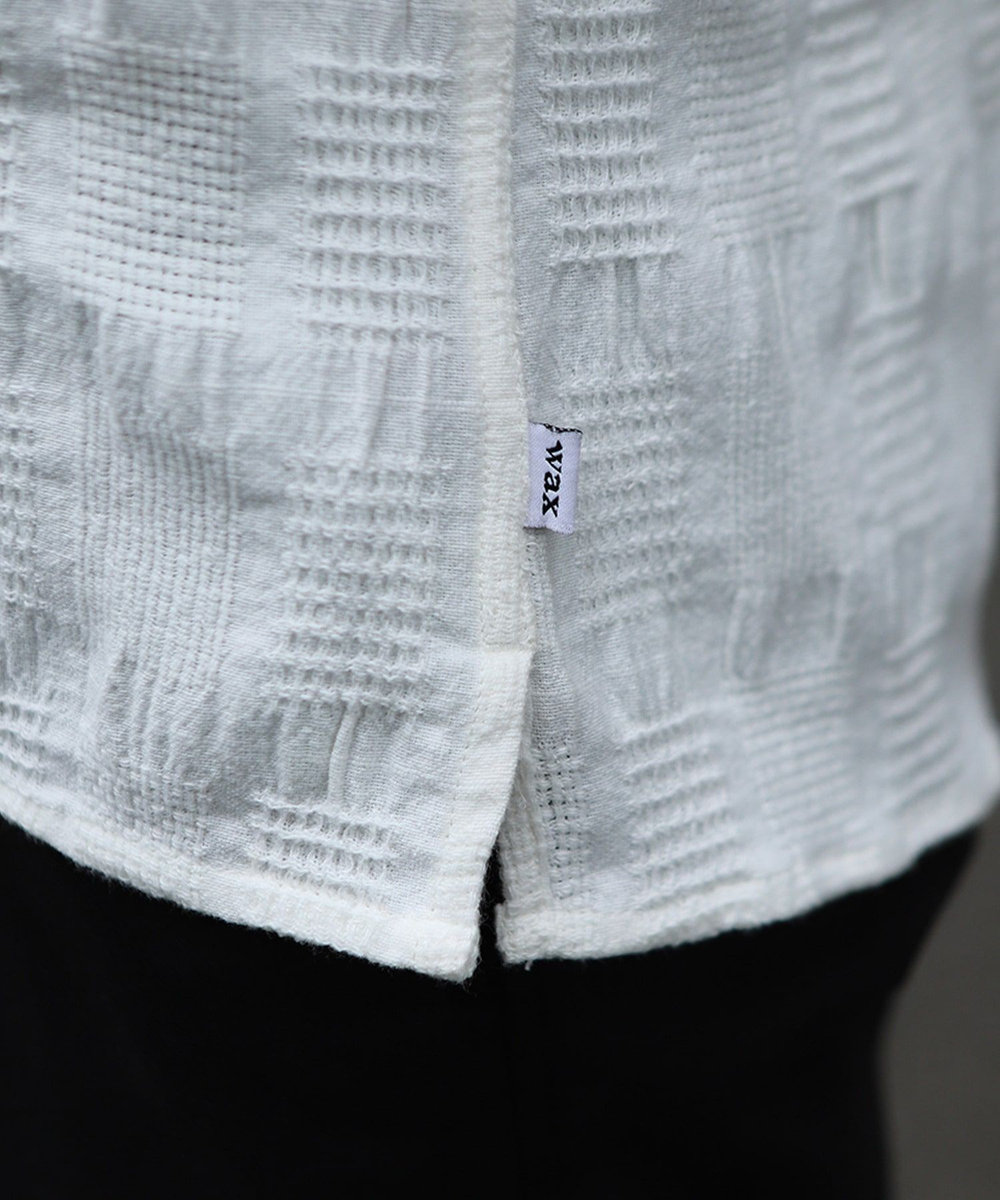 MEN'S BIGI 【Wax London/ワックスロンドン】ジャガードシャツ ホワイト