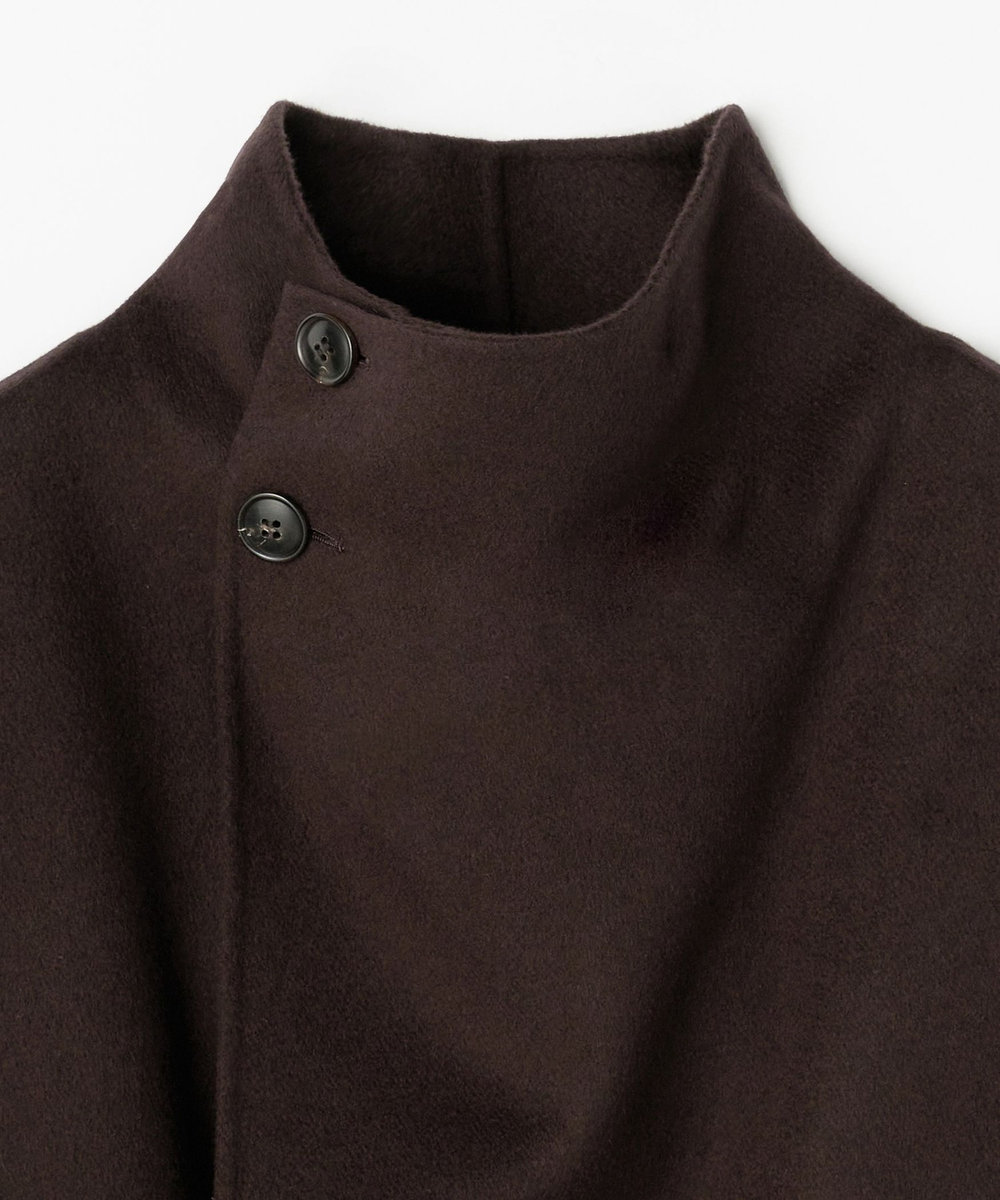 DÉPAREILLÉ DOUBLE FACE BEAVER STAND COLLAR COAT / ダブルフェイスビーバースタンドカラーコート ブラウン