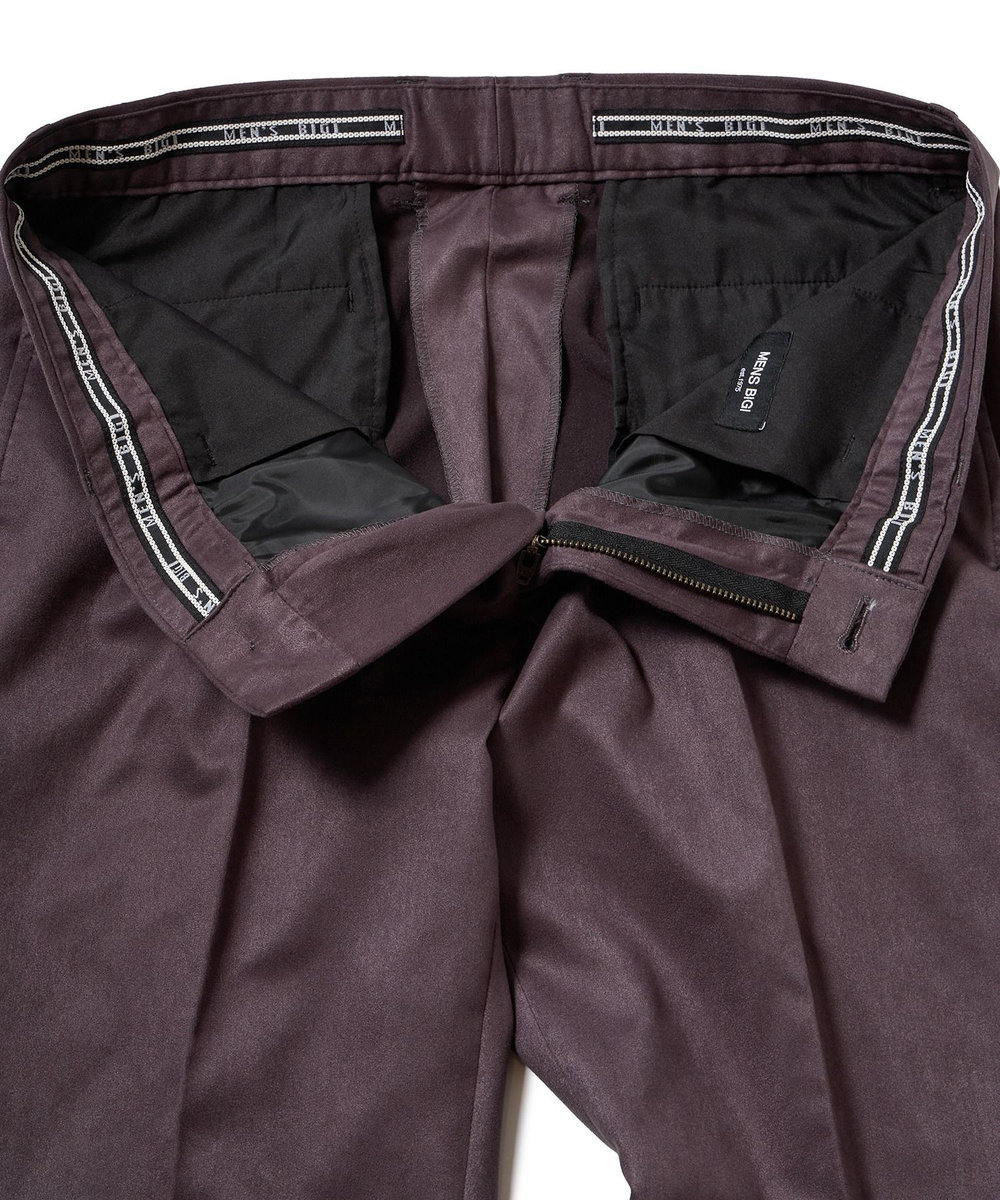 MEN'S BIGI ストレッチコマスエードスラックスパンツ＜セットアップ対応＞ チャコールグレー