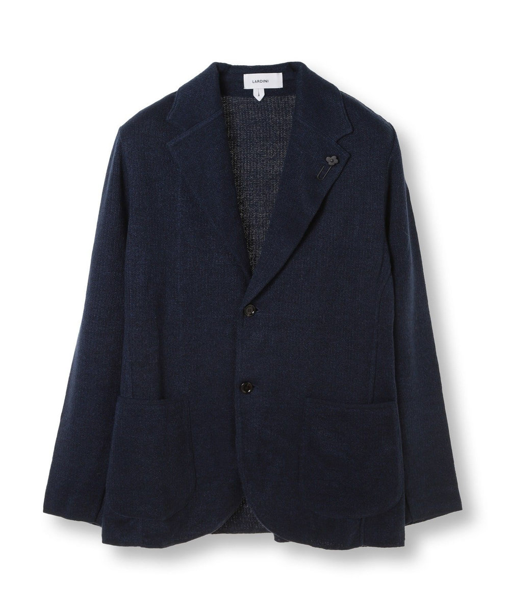 MEN'S BIGI 【LARDINI／ラルディーニ】リネンコットンニットジャケット ネイビー