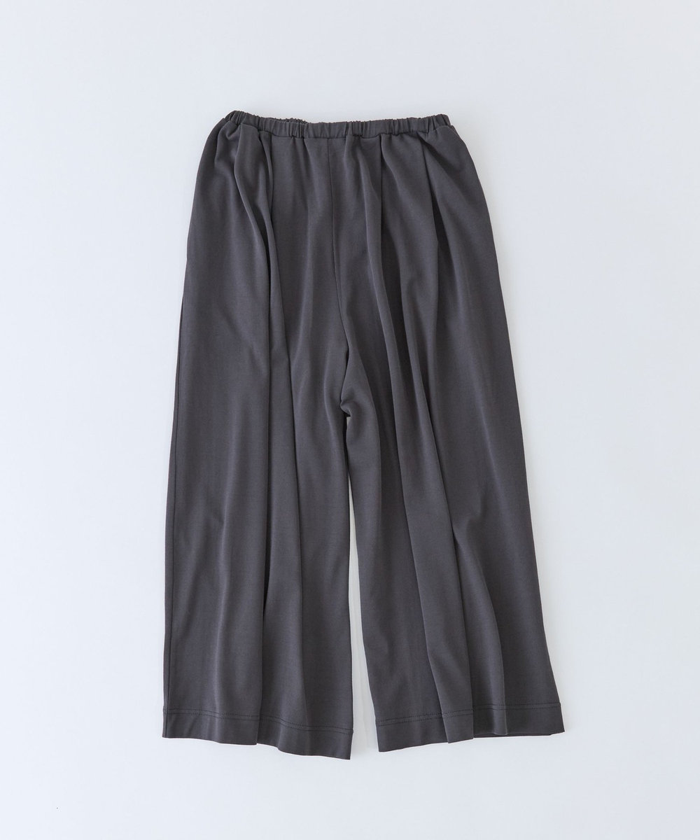 congés payés ADIEU TRISTESSE 【FAVE】ジャージーギャザーワイドパンツ チャコールグレー