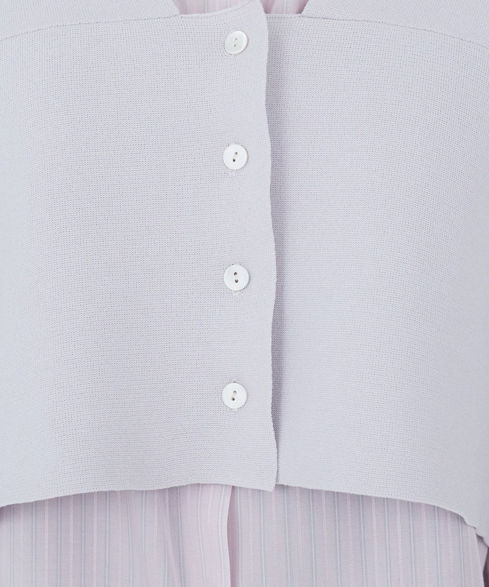 ADIEU TRISTESSE 【2way】COTTON SURFミラノリブビスチェ風ベスト グレイッシュベージュ