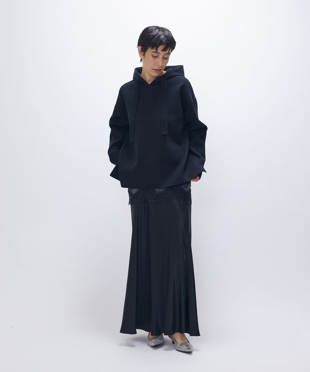 1er Arrondissement ヴィンテージサテンスカート ブラック