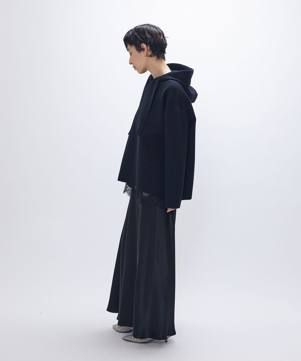 1er Arrondissement ヴィンテージサテンスカート ブラック