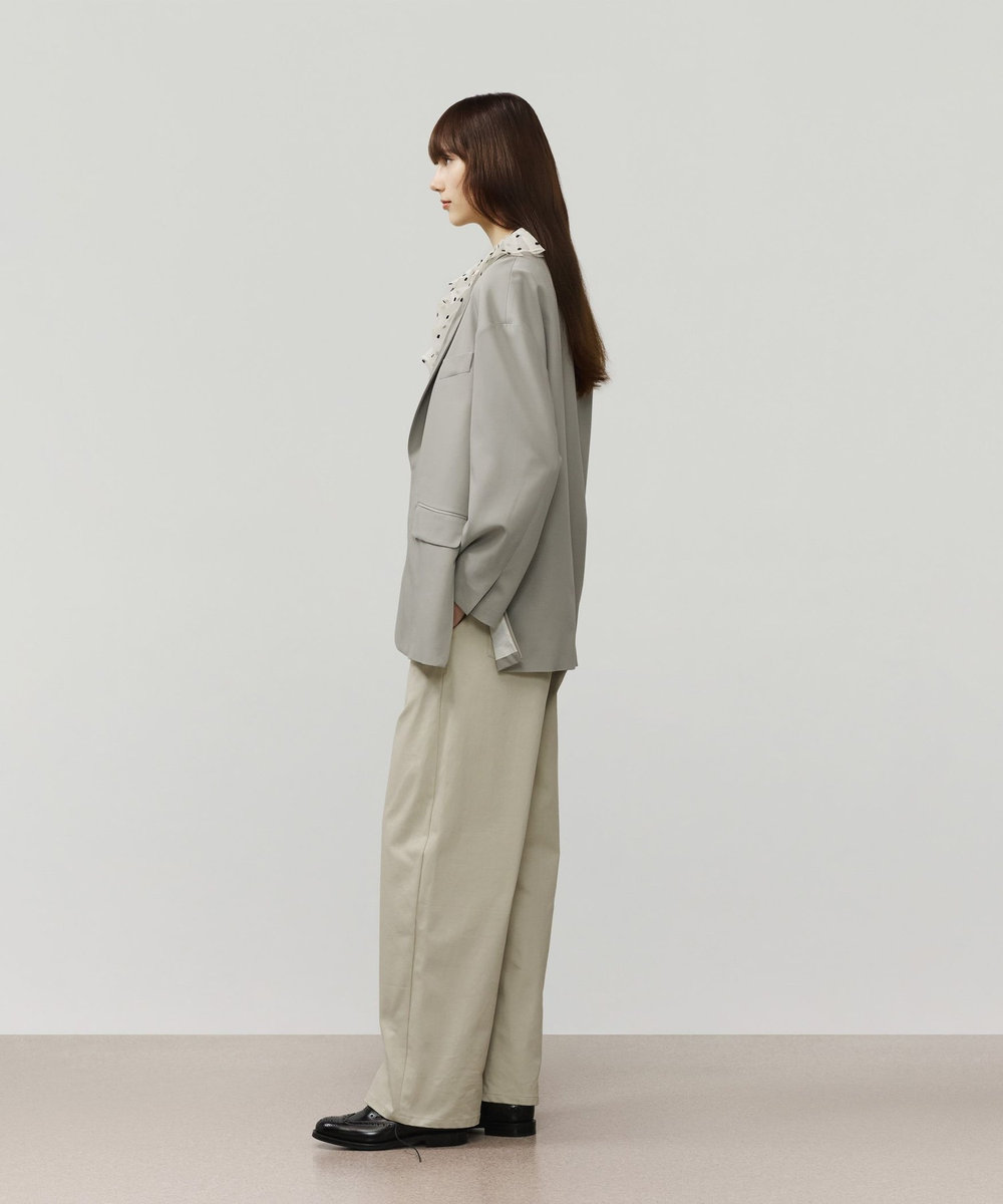 DÉPAREILLÉ WOOL NYLON GABARDINE JACKET / ウールナイロンギャバジンジャケット グレイッシュベージュ