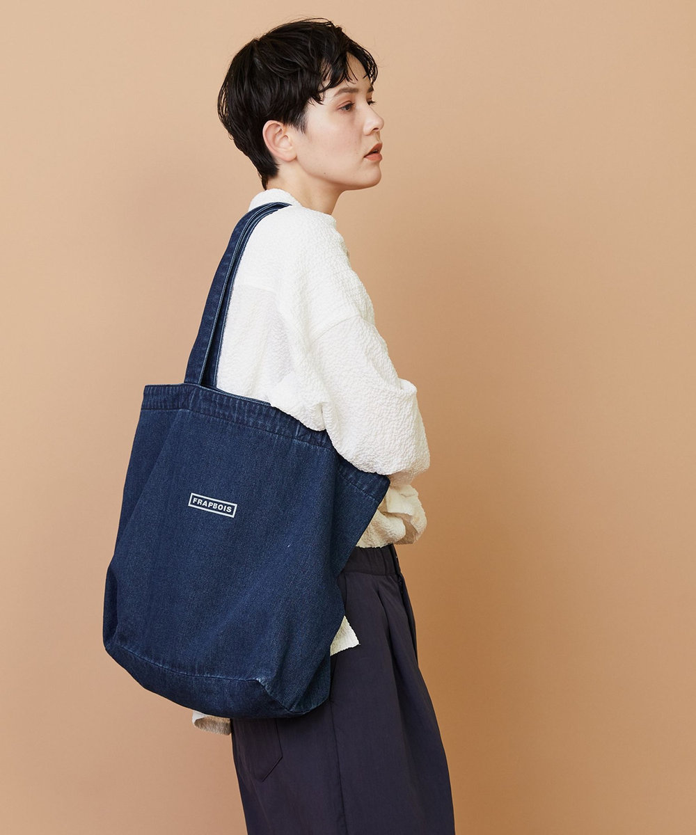 FRAPBOIS デニムロゴBAG ブルー