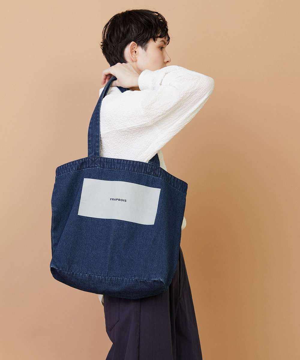 FRAPBOIS デニムロゴBAG ブルー