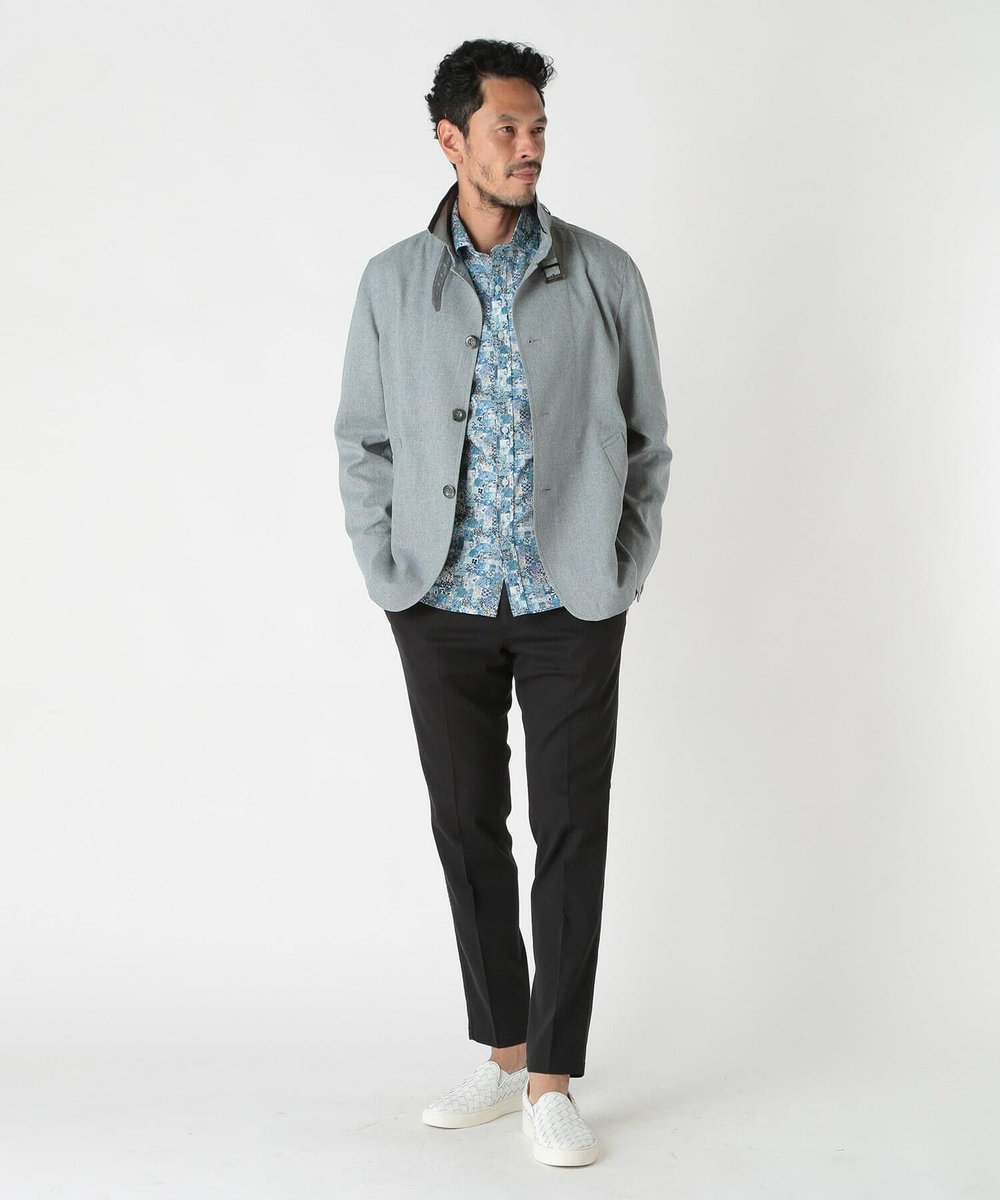 MEN'S BIGI ストレッチツイルテーパードパンツ ブラック
