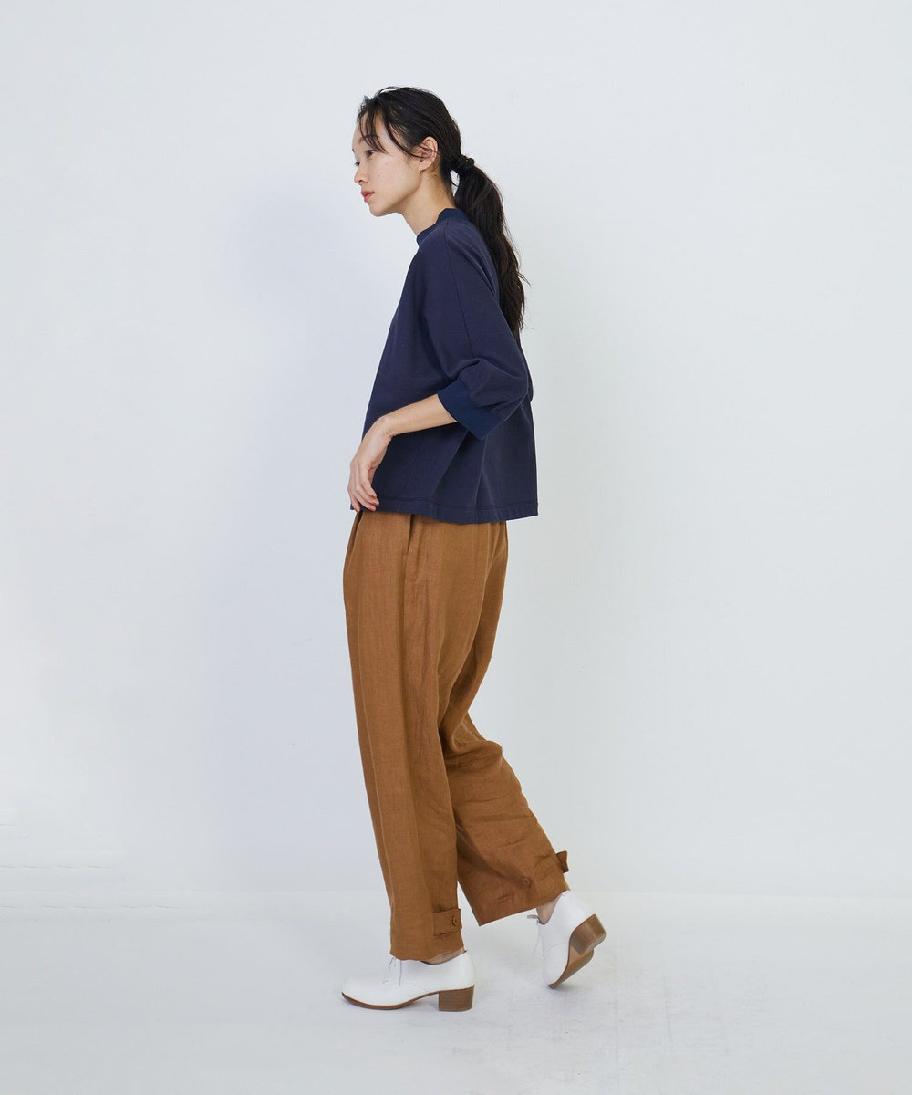 LOISIR コットンドルマンスリーブプルオーバー ネイビー