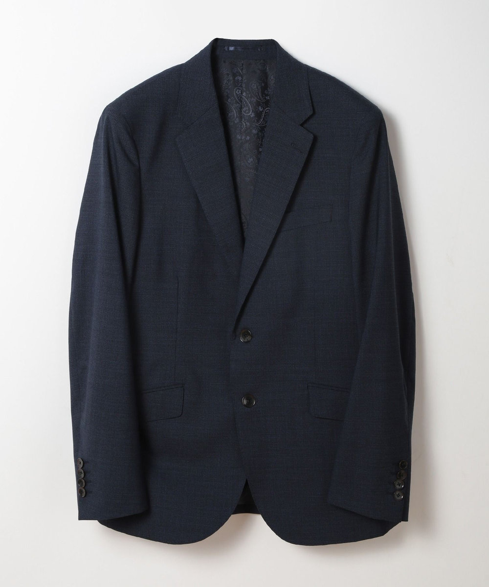 MEN'S BIGI ウールメランジ千鳥格子スーツ＜セットアップ＞ ネイビー
