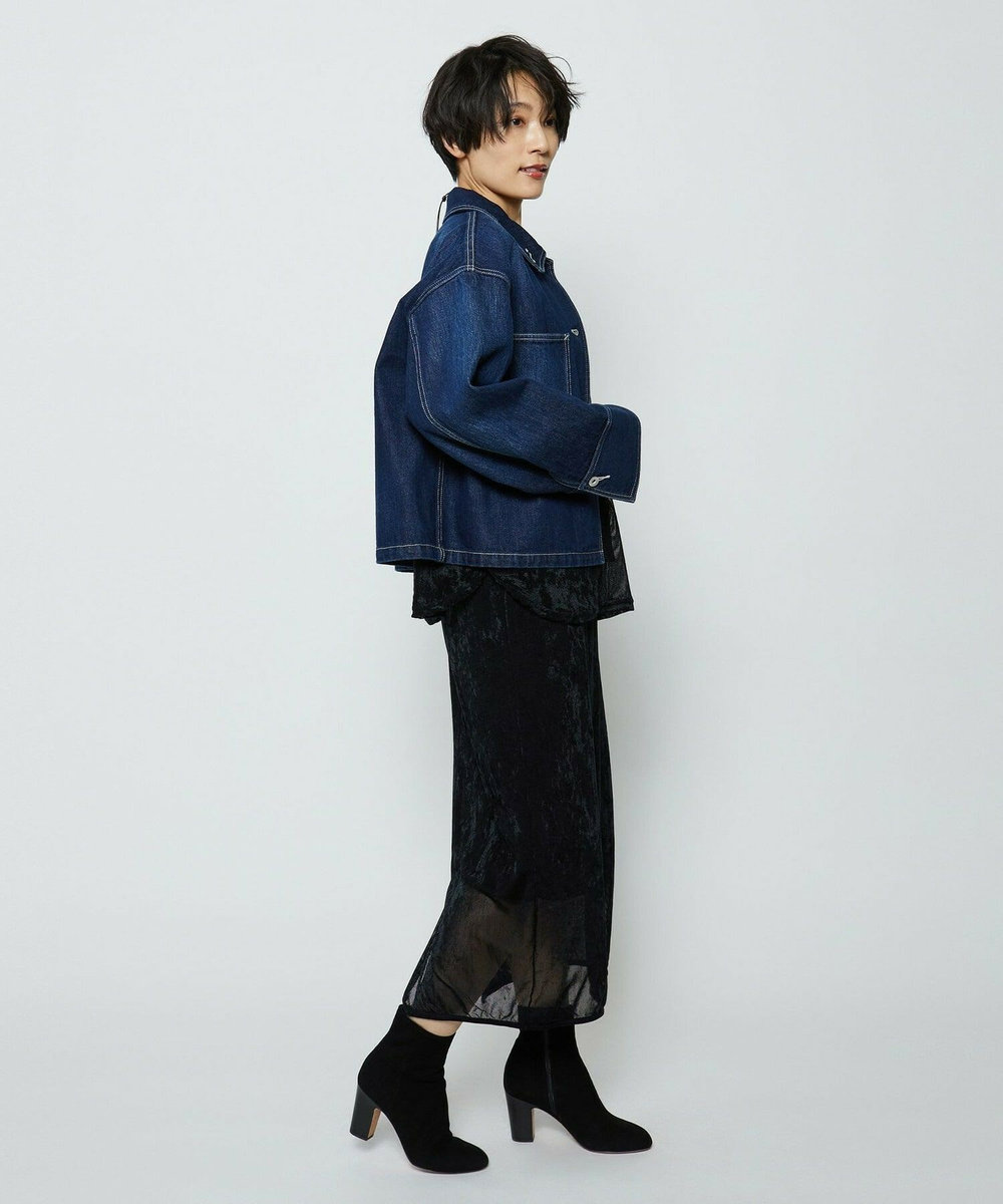 feerique feerique ヴィンテージライクワイドデニムジャケット インディゴブルー