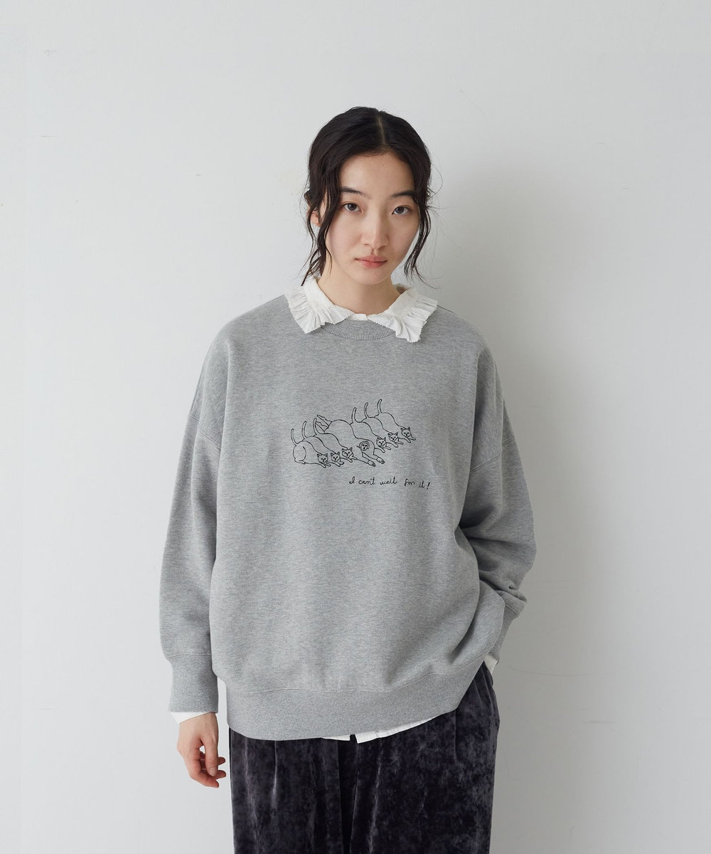 congés payés ADIEU TRISTESSE 《ナガノチサトさんコラボ》裏毛プルオーバー グレー系その他