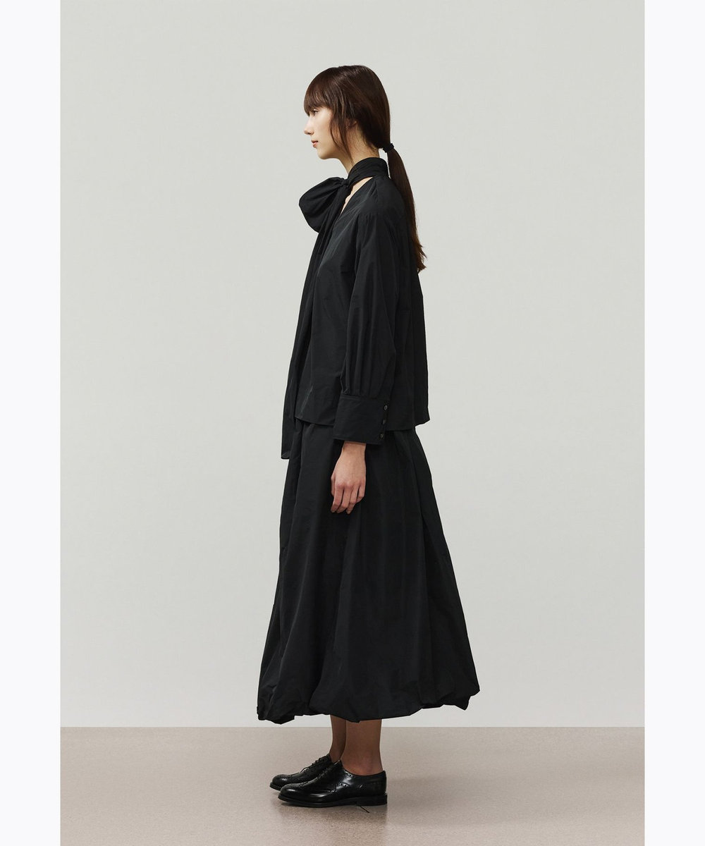 DÉPAREILLÉ POLYESTER TAFFETA BLOUSE / ポリエステルタフタブラウス ブラック