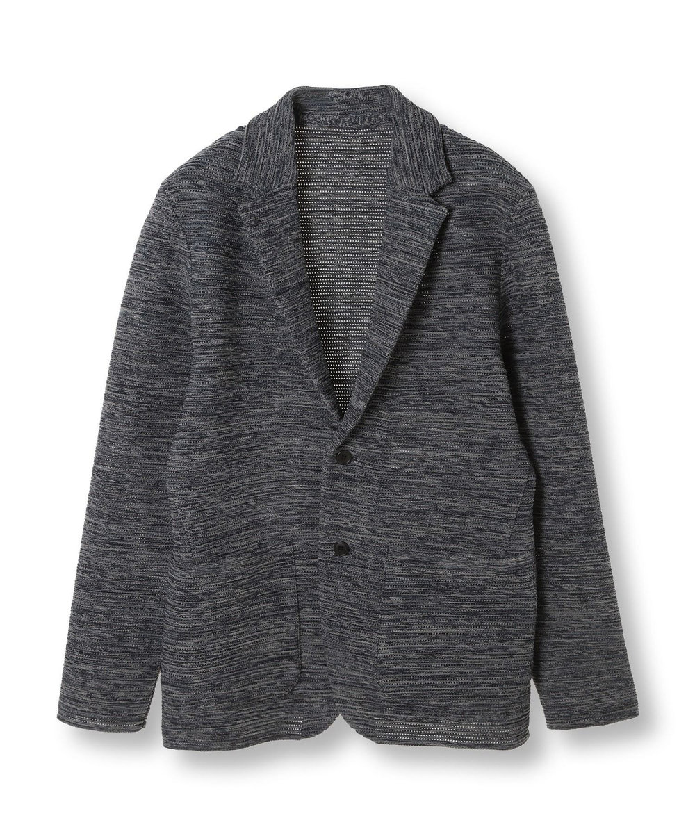MEN'S BIGI 3色撚りニットジャケット ネイビー
